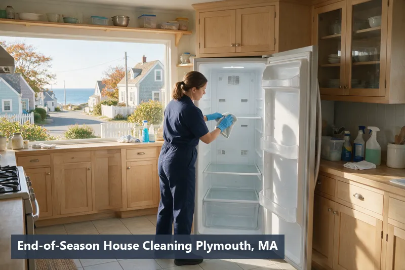 End-of-Season House Cleaning Plymouth MA — kitchen and refrigerator cleaning